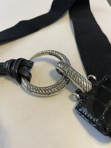 Women’s Brighton Stretch Black Belt Size Medium B 4 - Picture 1 of 4