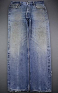 Pantalones de mezclilla para hombre Levi's Button Fly 501 2009 algodón envejecido talla 36x34 (Sr 35x30) - Imagen 1 de 14