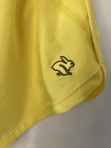 Rabbit Hopper 4 pantaloncini corti donna grandi gialli running elasticizzati fodera 4" cuciture interne - Foto 1 di 10