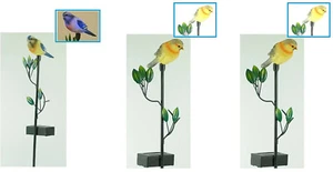 LED Solarleuchten Vogel im 3er Set mit Erdspieß Solarfiguren Gartendekoration - Bild 1 von 9