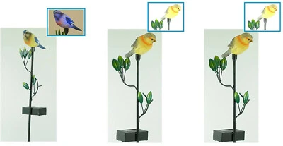 LED Solarleuchten Vogel im 3er Set mit Erdspieß Solarfiguren Gartendekoration - Bild 1 von 4