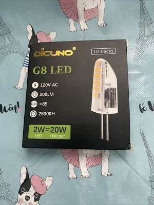 DiCUNO G8 LED Bulb Dimmable 2W 20W Equivalent Warm White 2700K 120V T4 JCD Ty... - Image 1 of 2