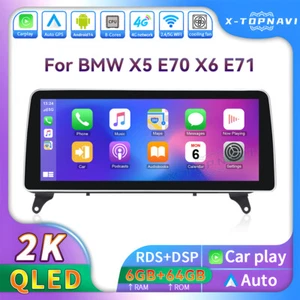 12.3“ Android 14 Bildschirm für BMW X5 X6 E70 E71 CarPlay GPS Autoradio DAB+ DSP - Bild 1 von 16