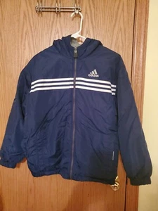 Vintage Adidas Reversible Jacket Navy Blue/Gray Large Youth 14 - 16 - Picture 1 of 4