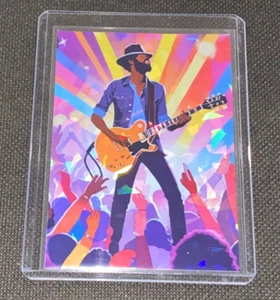 Gary Clark Jr Custom Holographic Rainbow Refractor Art Trading Card - Bild 1 von 4