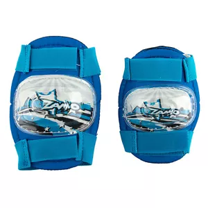 Juego de codo/rodilla de bicicleta Kidzamo - estrellas azules/blancas/negras - Imagen 1 de 3