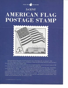 1968 6¢ American Flag Commemorative Postage Stamp FDC Postal Poster - Picture 1 of 1