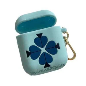 NEW Kate Spade Airpods Silicone Blue Case - Picture 1 of 7