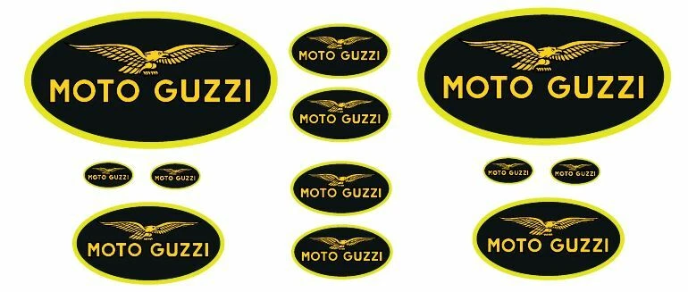 Kit Adesivi MOTO GUZZI BLACK & GOLD 12 pz.