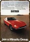 1971 DATSUN 240-Z / 240z Sports Car Vintage Look DECORATIVE REPLICA METAL SIGN