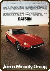 1971 DATSUN 240-Z / 240z Sports Car Vintage Look DECORATIVE REPLICA METAL SIGN - Picture 1 of 1