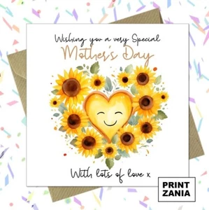 Personalisierte Muttertag Sonnenblumenkarte spezielle Mutter Nan Oma Tante Mama CLY - Bild 1 von 5