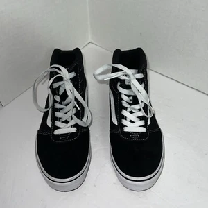 Vans 500714 Hi Top Black Canvas Skateboard Shoes Youth SIZE 5Y - Picture 1 of 8