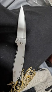 Kershaw Matte Finish Folder Stainless Handle Leek Knife - Picture 1 of 3