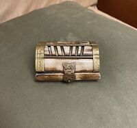 vintage gift Jerusalem brass copper letters Authentic MINI size camel bone box