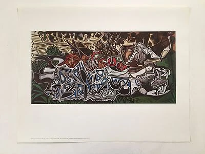 PABLO PICASSO'Ladies On The Banks of the Seine,1950' 正品 1980 年代艺术印刷品 — 第 1/4 张图片