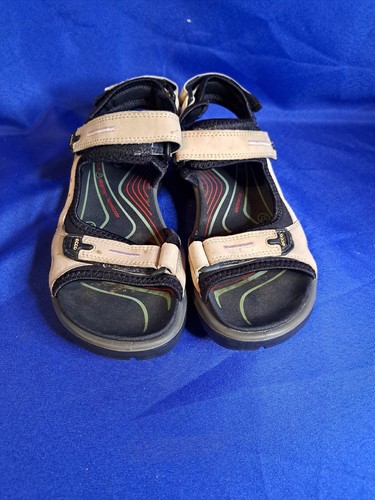 Ecco Women's Yucatan Adjustable Strap Leather Sandals Size EU 37 US 6.5