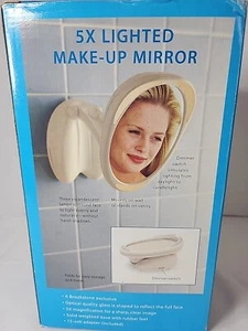 Vintage Brookstone Exclusive 5x Lighted Make-up Mirror New In Box - Picture 1 of 12