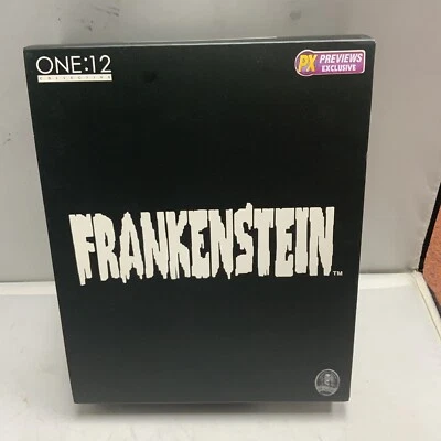 Figura de acción color Frankenstein exclusiva vistas previas colectivas One:12 caja abierta Foto 1 de 4