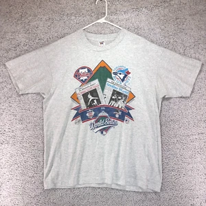 VTG 1993 World Series Phillies vs Blue Jays Single Stitch USA Made T Shirt Sz XL - Picture 1 of 9