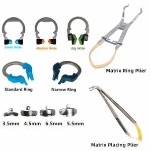 Dental Matrix Bands Ring Sectional Contoured Matrix Clamp Placing Pliers Forceps - Picture 1 of 83