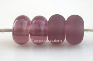 5 ROSE TEA pink * donut handmade lampwork glass spacer beads TANERES Limited - Picture 1 of 2