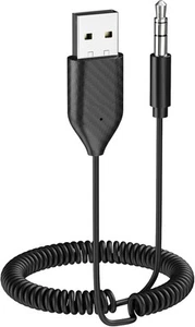 ZIOCOM Adaptateur Aux Bluetooth pour Voiture, Récepteur USB 5.2, 3,5mm Noir - Photo 1 sur 8