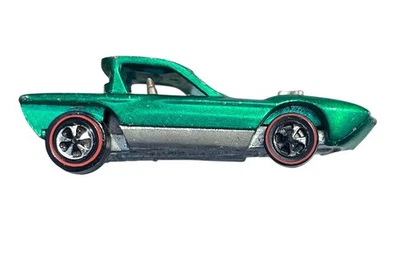 Vintage 1967 Hot Wheels Redline Green Python Car Early Old Red Line - Image 1 of 4
