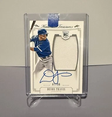 2015 Panini National Treasures - Rookie Patch Auto /99 Silver Devon Travis  - Image 1 of 2