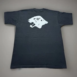 Vintage 90s Browning Panthers Football T-Shirt Faded Black Single Stitch Size XL - Picture 1 of 9