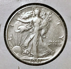1941-D Silber Walking Liberty Half Dollar - Bild 1 von 2