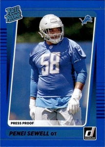 Penei Sewell 2021 Panini Donruss #328 Blue Press Proof Rated Rookie - Picture 1 of 2