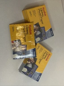10 Pack Lot of Kodak Glossy Photo Paper (25 Sheets Per Pack) 4”x 6” for InkJets - Picture 1 of 5