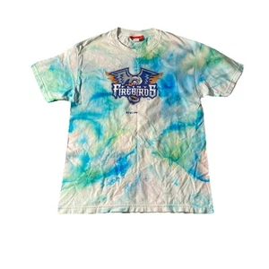 Camiseta Flint Firebirds Grande OHL Hockey Ligas Menores CCM Tie Die Y2K - Imagen 1 de 4