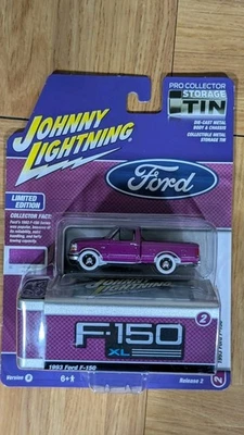 Johnny Lightning 1993 Ford F-150 White Lightning  2025 Release 2 w/ storage tin - Image 1 of 2