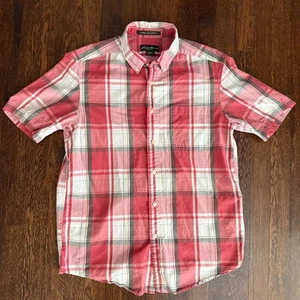 Camisa Eddie Bauer Abotonada Para Hombre Pequeña Manga Corta Calce Clásico - Imagen 1 de 4