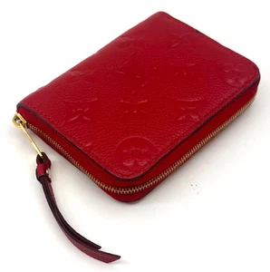 Authentic Louis Vuitton Monogram Amplant Zippy Coin Purse, Red color M60740 - Picture 1 of 10