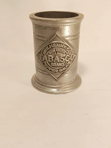 Wilton Pewter TABASCO BOTTLE HOLDER Accommodates larger 5 OZ. bottles. 3 5/8 " H - Picture 1 of 8