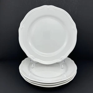 Ikea ARV White Dinner Plates (4) Scalloped Rim MINT Condition - Picture 1 of 18
