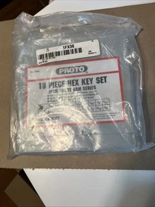 PROTO 4986 SAE 18 piece Hex Key Set Short Arm Series Industrial Quality USA - Picture 1 of 8