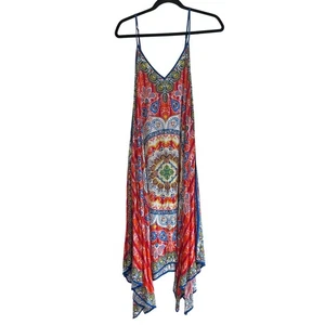 Jealous Tomato Colorful Mandala Print Sleeveless Handkerchief Dress - Size S - Picture 1 of 9