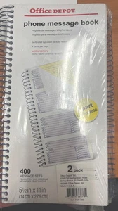 Office Depot Phone Message Books, 2-Part Carbonless, 4 Messages Per Page/2books - Picture 1 of 1