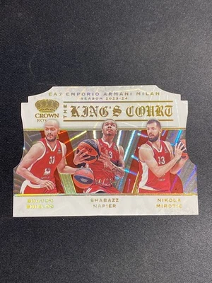 2023-2024 Panini Crown Royale Euroleague EA7 Shields Napier Mirotic ouro 04/10 - Imagem 1 de 2