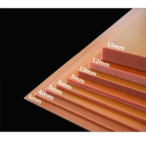 Red Bakelite Phenolic Resin Flat Plate Sheet PCB Select Size - Picture 1 of 5