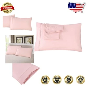 Blush Rose 100% Egyptian Cotton King Pillowcases - Durable and Elegant Comfort - Picture 1 of 6