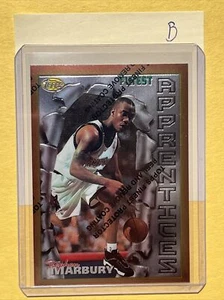 1996-97 Stephon Marbury Topps Finest w/ Coating #62 Rookie Card Timberwolves - Picture 1 of 6
