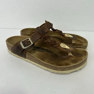 Birkenstock Gizeh Braided Zehentrenner T-Riemen Sandalen Braun 36 Damen 5,5 - Bild 1 von 6