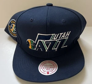 Cappello Berretto Mitchell & Ness Team Ground 2.0 Snapback New Orleans Jazz Snapback Blu - Foto 1 di 12