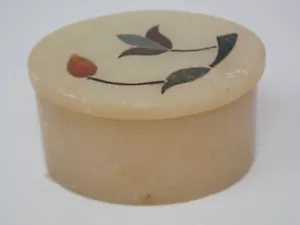 Kommode Box Granit Tulpe klein Handarbeit indisch Vintage - Bild 1 von 7