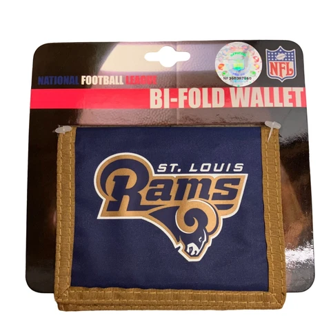 Vintage Mighty Mac Sports NFL St. Louis Rams Blue Bi-Fold Wallet Cover